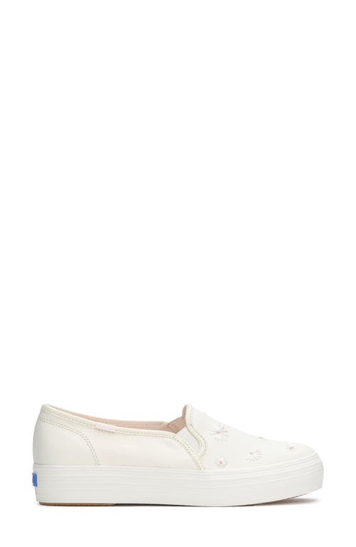 Keds ® Triple Deck Slip-on Sneaker In Snow White