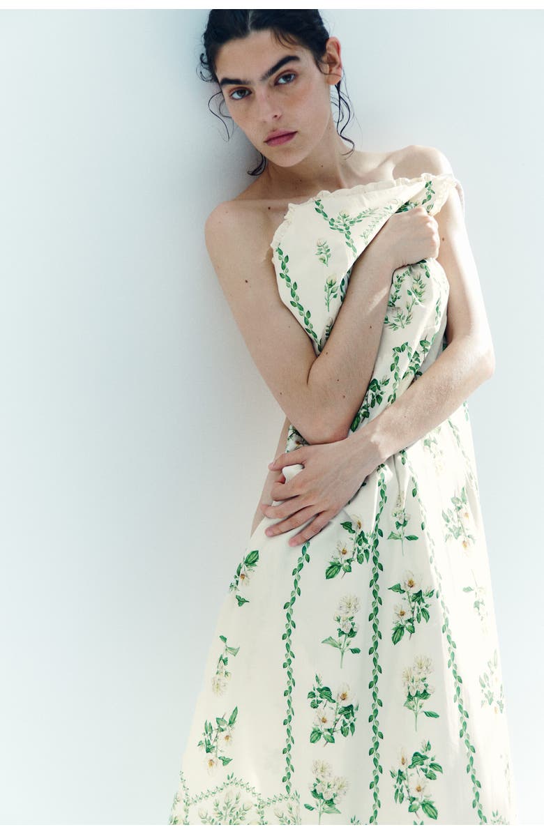 H&M Flared-skirt Cotton Dress, Alternate, color,