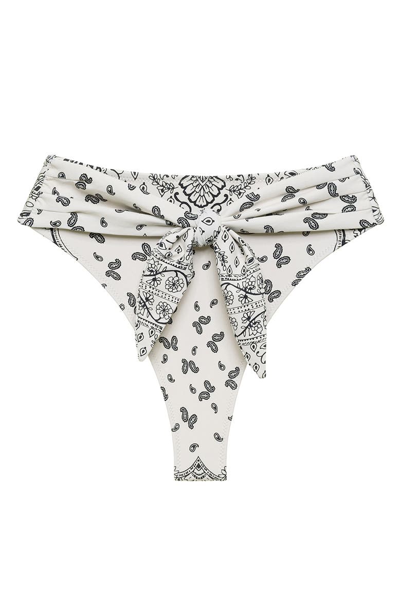 MONTCE Ivy Bandana Paula Tie Front Bikini Bottoms, Alternate, color, Ivy Bandana