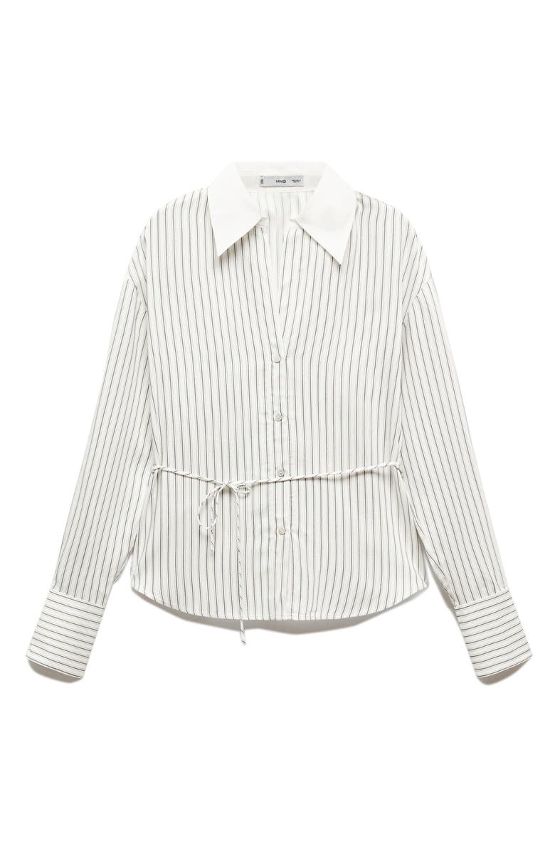 MANGO Camisa Rayu Stripe Tunic Shirt, Alternate, color, 