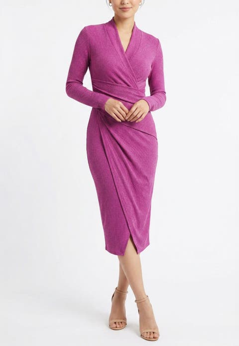 Bret Wrap Front Midi Dress