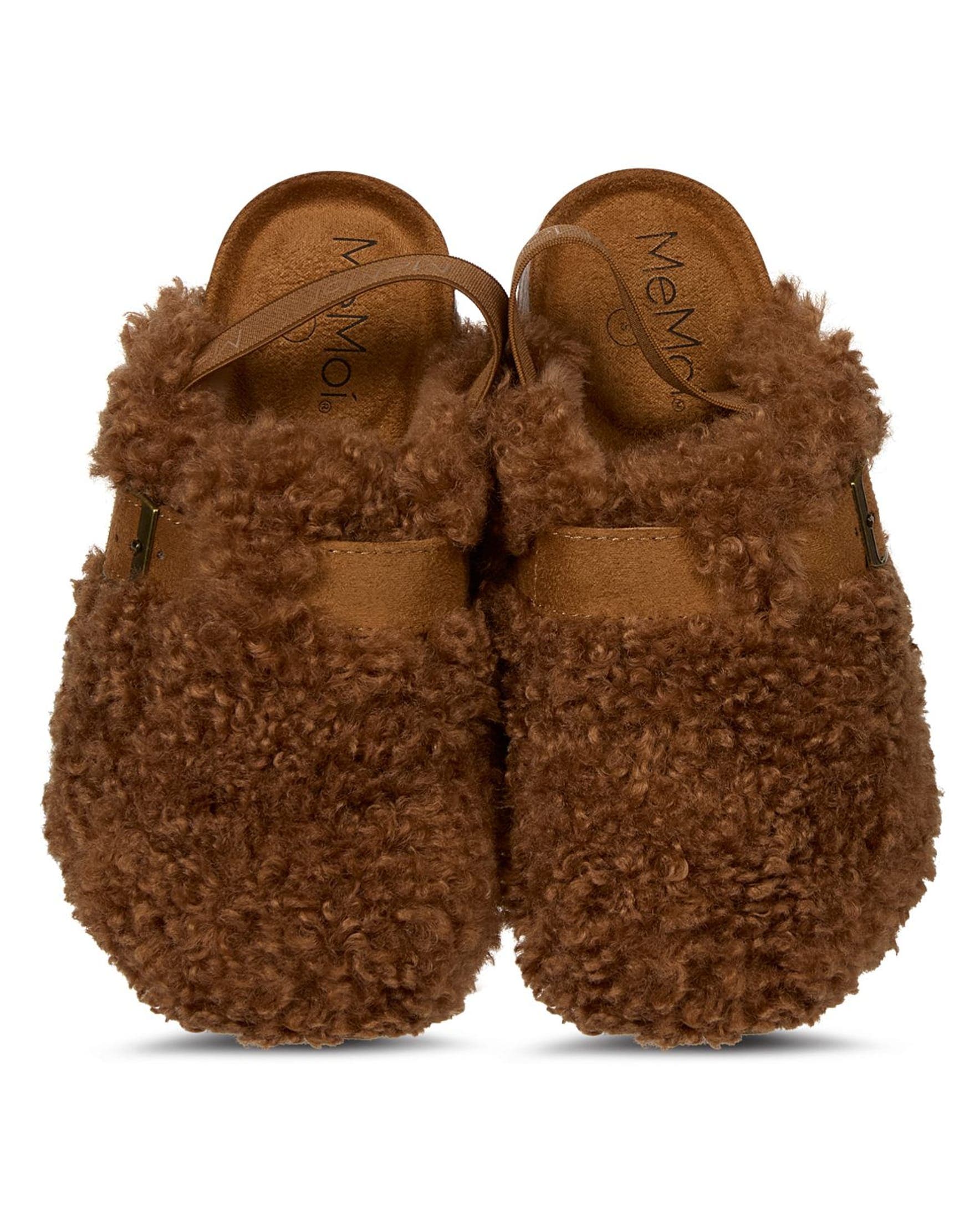 Kid's Teddy Faux-Ankle Strap Slipper, Alternate, color, Tan
