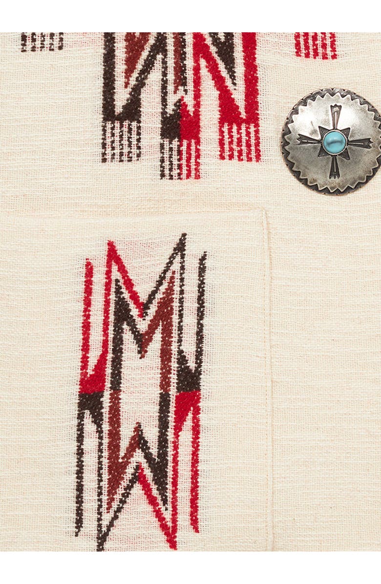 Fortela Freya Navajo Wool Blend Cardigan, Alternate, color, White