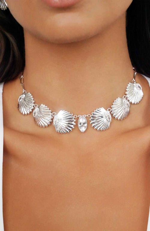 Ettika Santorini Shell Choker Necklace In Metallic