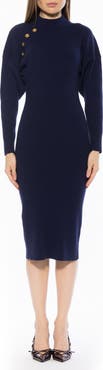 Alexia Admor INDIGO MIDI KNIT DRESS