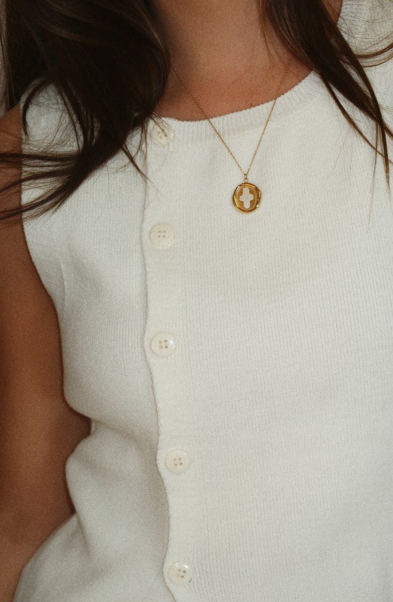 Joiana Jewelry Stamp Coin Necklace, Alternate, color, Gold