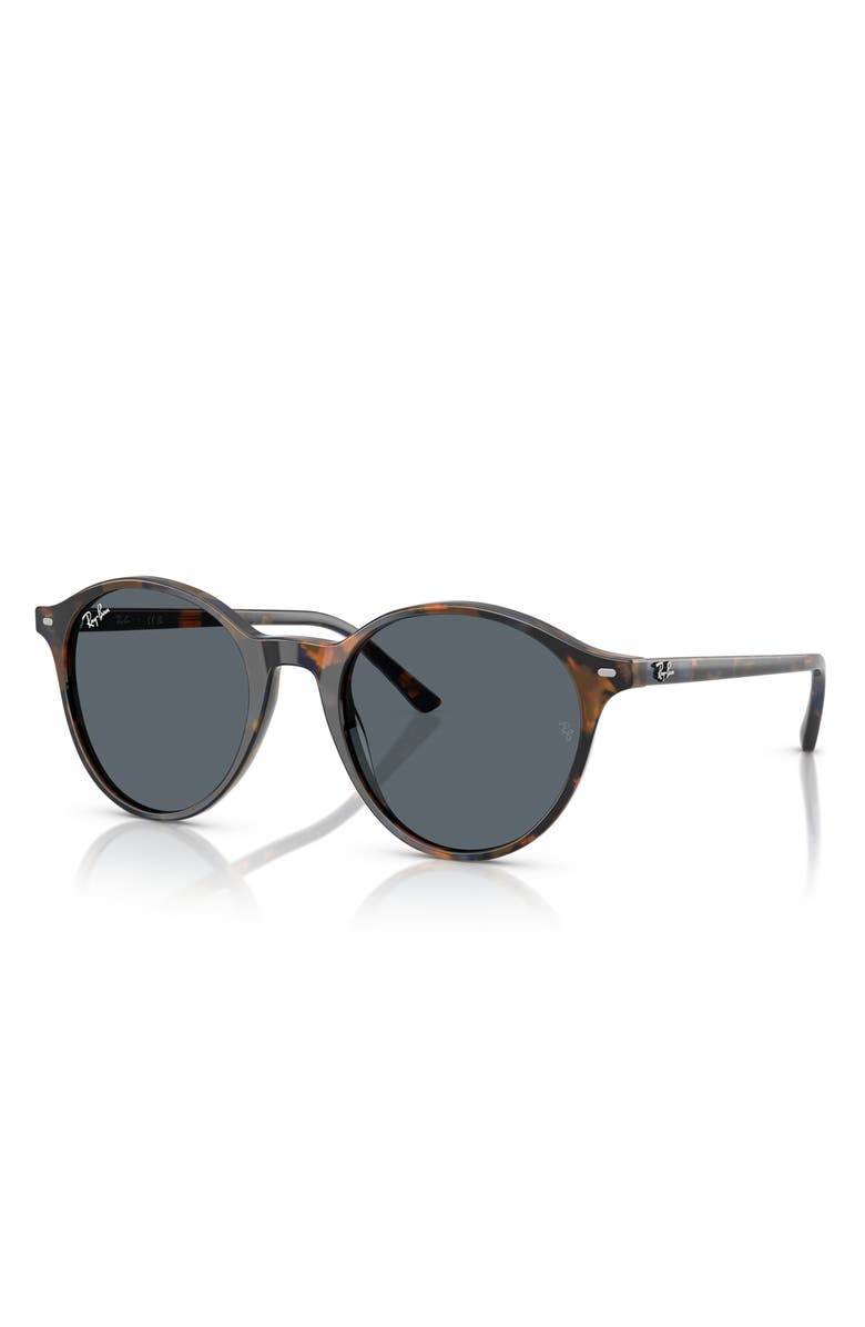 Ray-Ban 51mm Phantos Round Sunglasses, Alternate, color, Havana Yellow E Blue / Blue