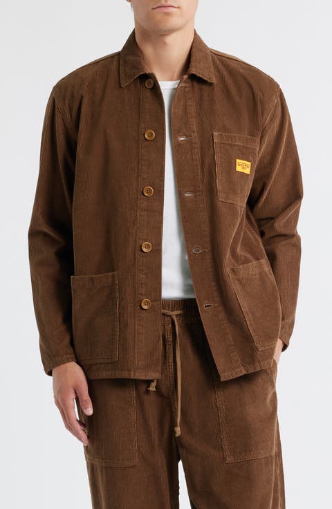 Organic Cotton Corduroy Button-Up Chore Coat