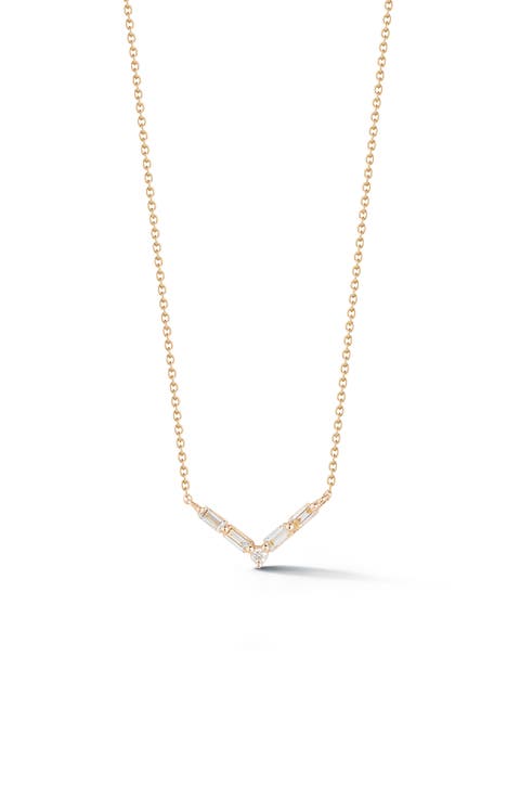 Sadie Pearl Mini V-Shape Necklace