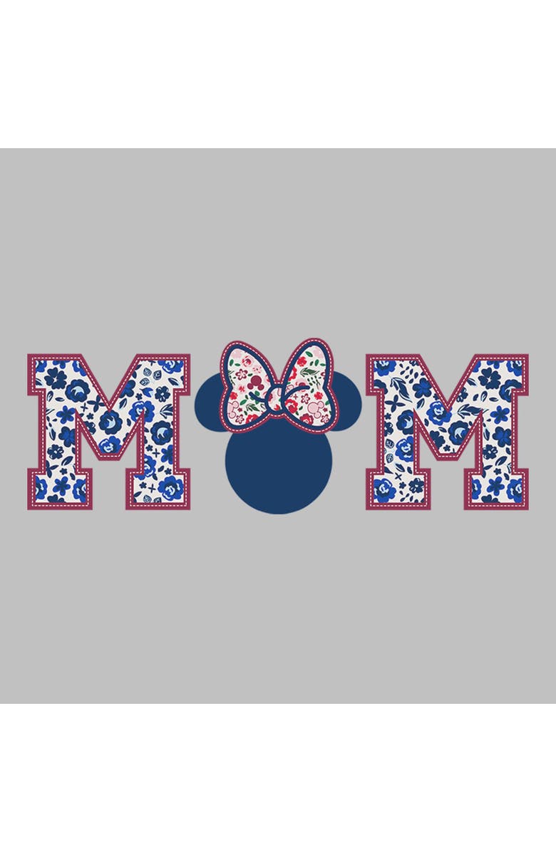 Minnie Mouse Women's Minnie Mouse Flower Bow Icon Mom Shape  Graphic T-Shirt, Alternate, color, Athletic Heather