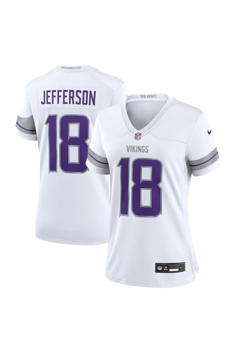 Women's Nike Justin Jefferson White Minnesota Vikings Alternate Game Player Jersey, Main, color, White