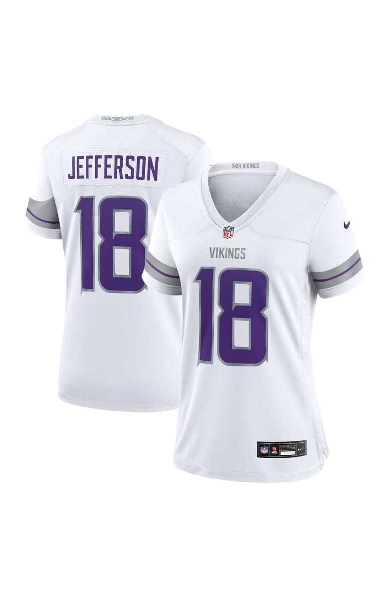 Nike Women's Nike Justin Jefferson White Minnesota Vikings Alternate Game Player Jersey, Main, color, White
