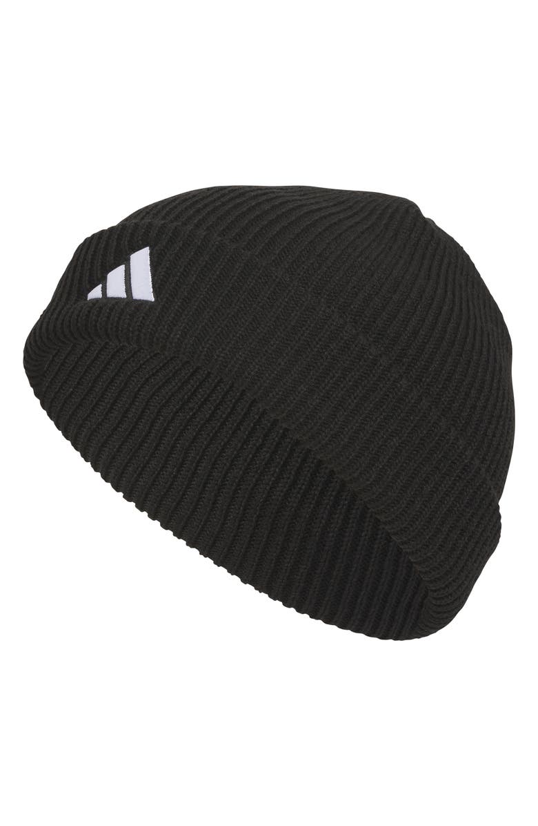 adidas Kids' Youth Team Cuffed Beanie, Main, color, Black