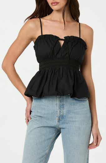 ASTR the Label Bubble Hem Prairie Peplum Camisole