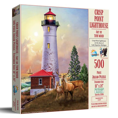 Crisp Point Lighthouse 500 piece Jigsaw Puzzle for Adults