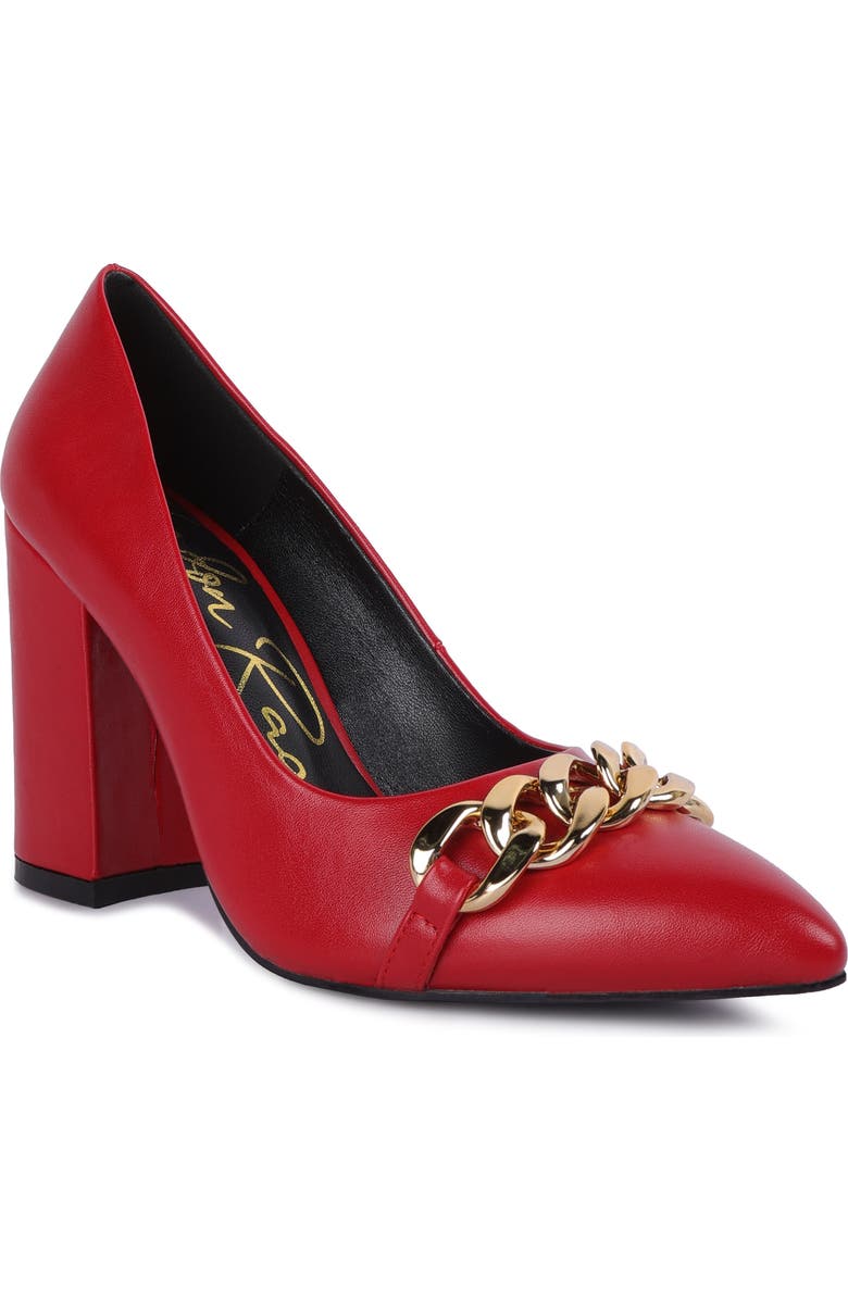 LONDON RAG Majesty Block Heel Pump, Main, color, Red