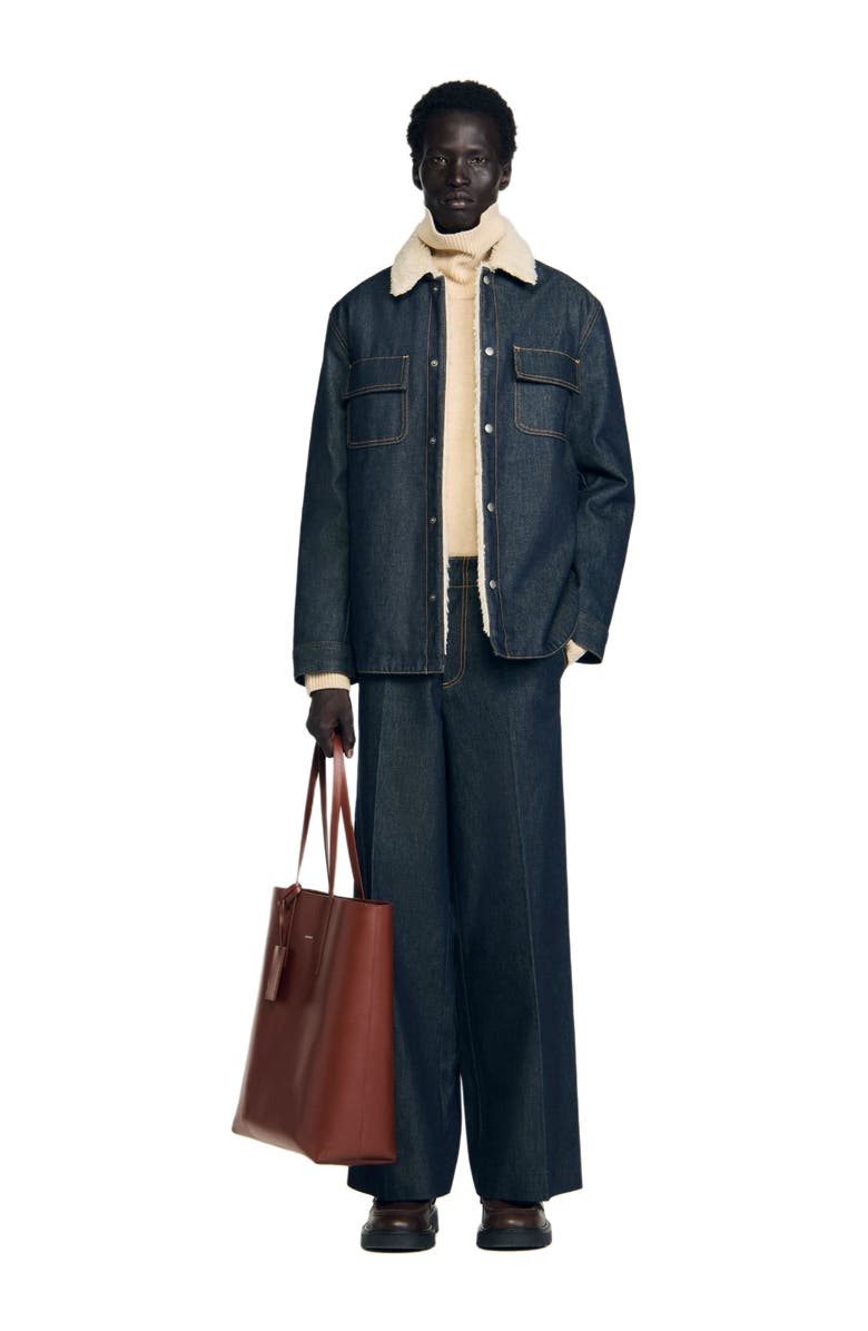 SANDRO Denim jacket, Alternate, color, Raw-Denim