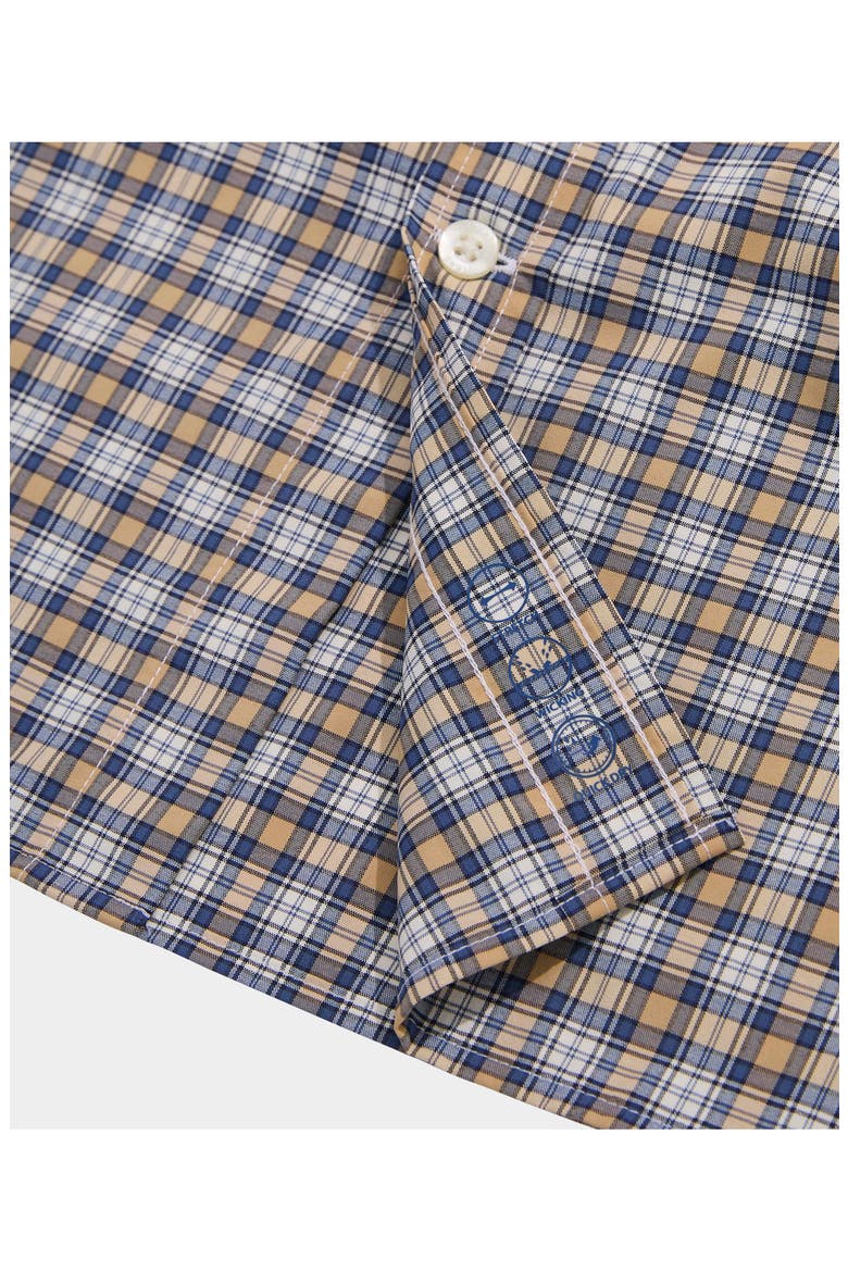 Classic Fit On-the-Go Performance Plaid Button-Down Shirt, Alternate, color, TOASTED ALMOND PLAID