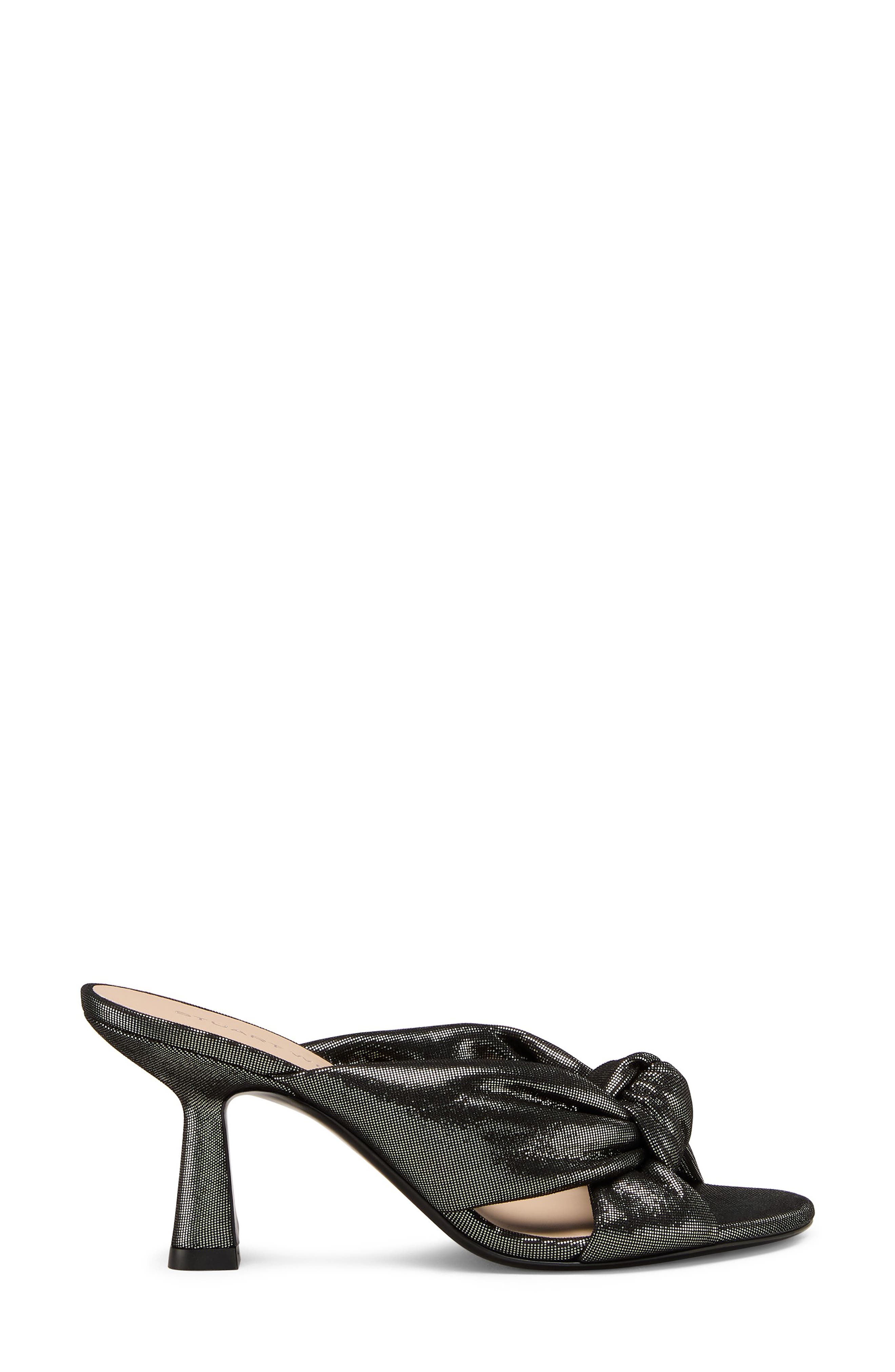 Stuart Weitzman Soplaya Slide 75 Sandal, Alternate, color, Gunmetal