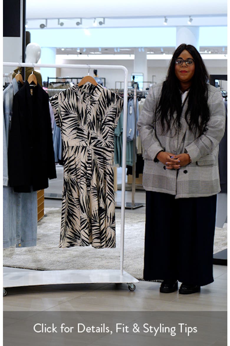 Fern Print Cotton Poplin Midi Shirtdress video