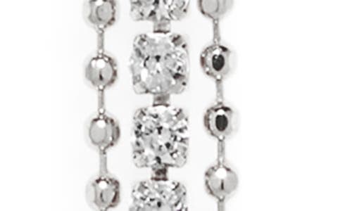 Nordstrom Rack Ball Chain Tassel Lariat Necklace In Silver