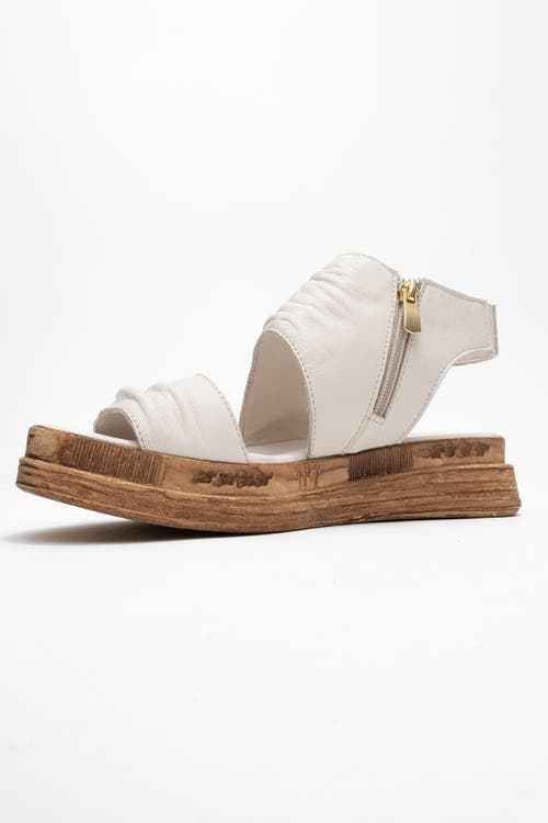 Forever & Always Shoes Lunas Leather Side-zip Flat Heel Sandal In Sand