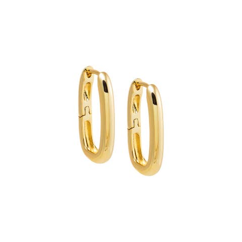 Solid Paperclip Hoop Earring