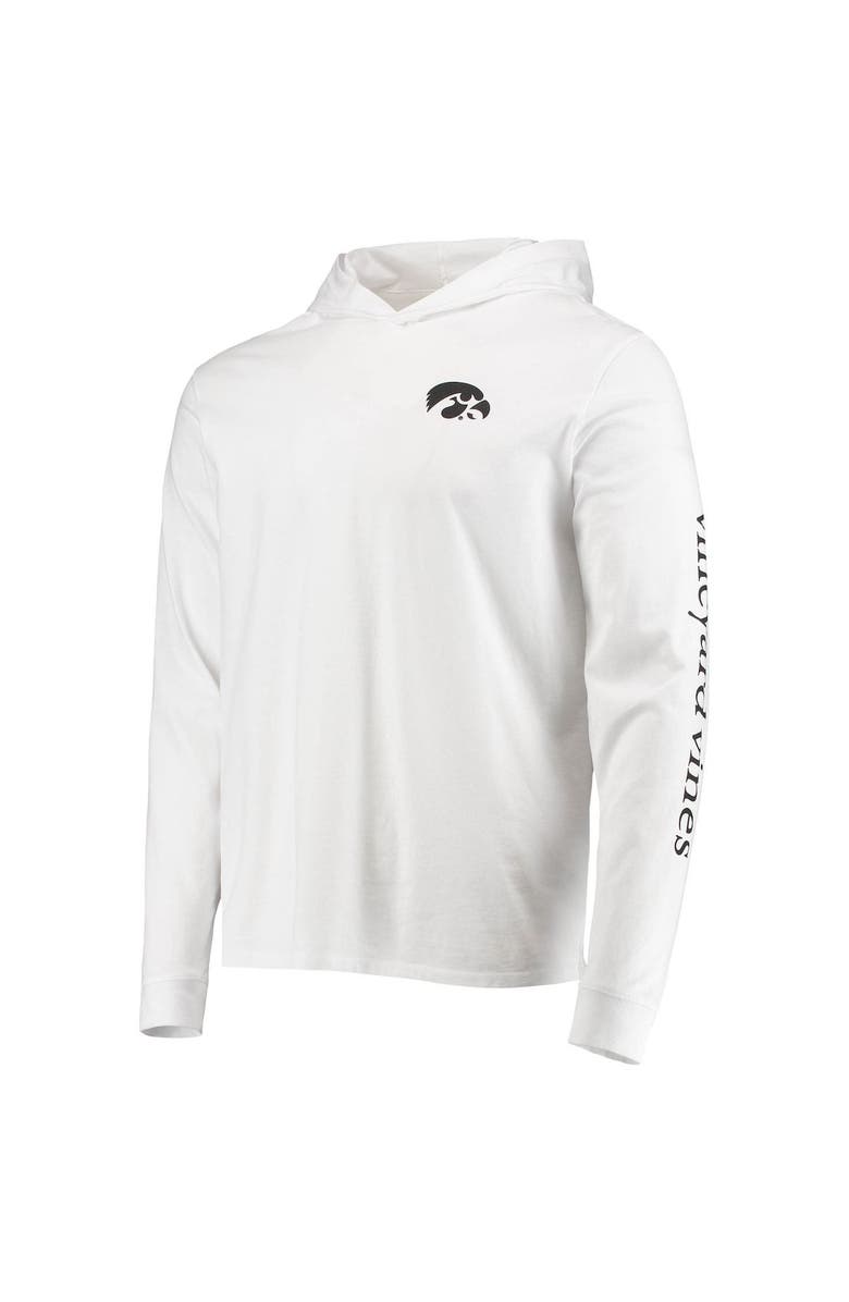vineyard vines Men's Vineyard Vines White Iowa Hawkeyes Campus 2.0 Long Sleeve Hoodie T-Shirt, Alternate, color, 