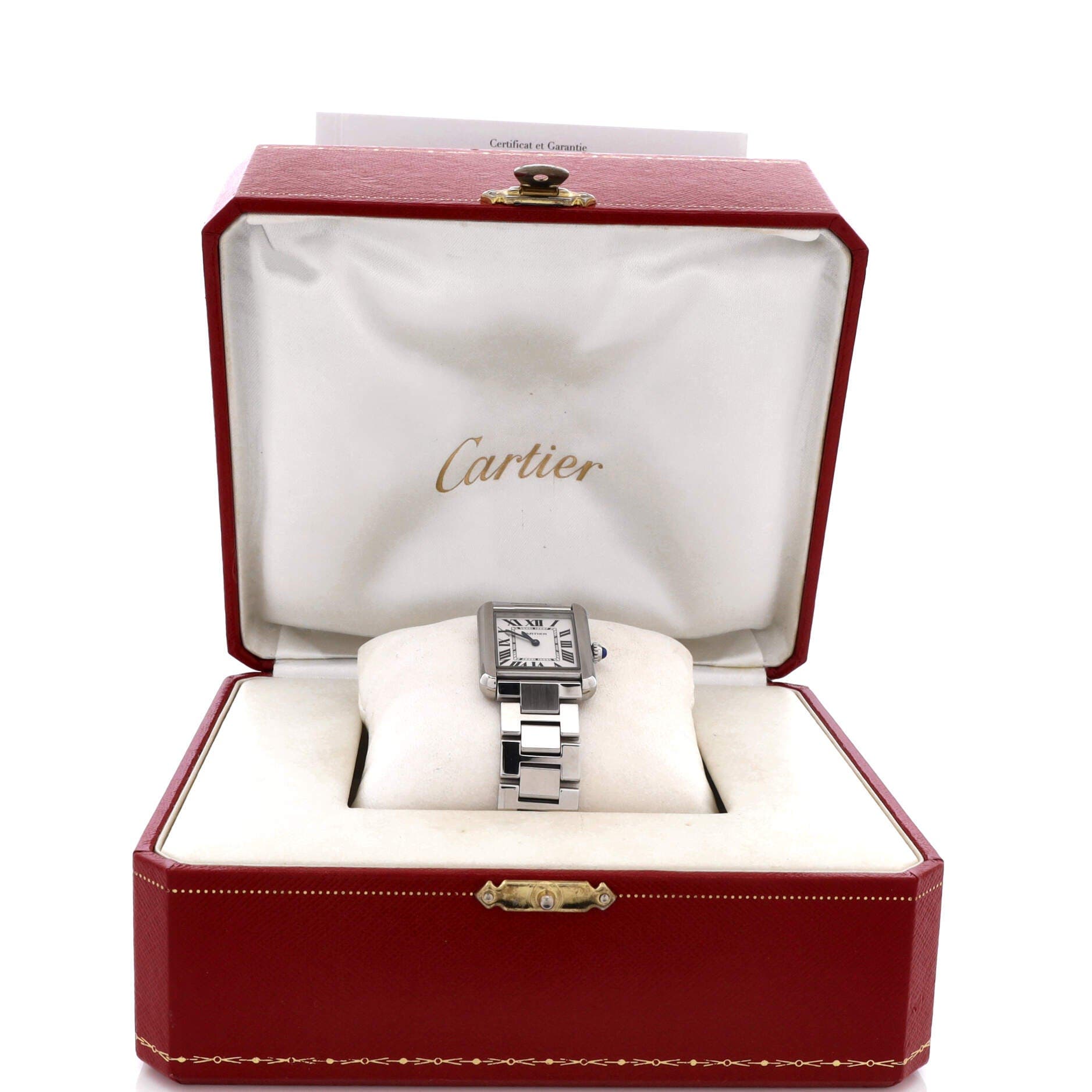 Tank Solo Quartz Watch Stainless Steel 24, Alternate, color, Metallic Silver