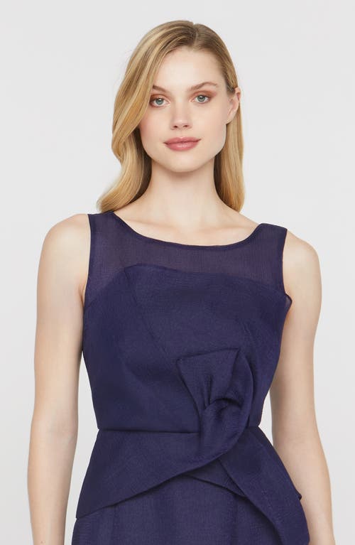 Js Collections Hedi Organza A-line Cocktail Dress In Blue