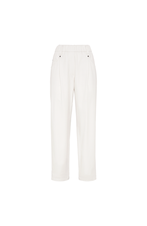 Brunello Cucinelli Baggy Trousers In White