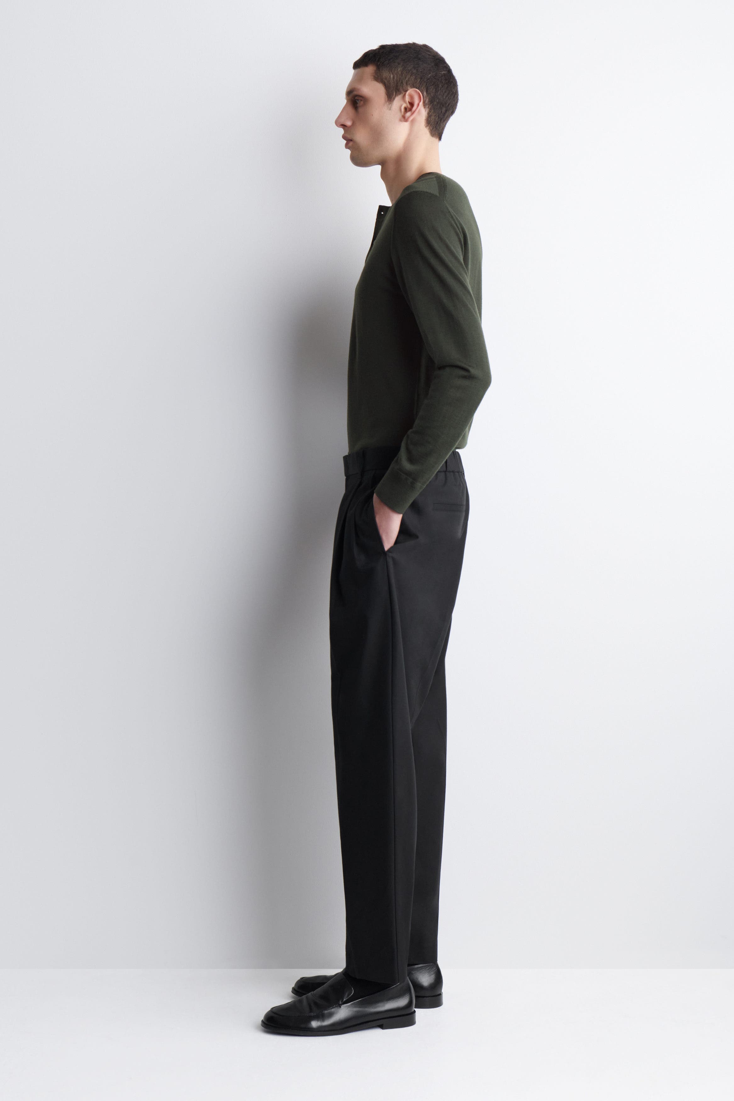 Pleated Relaxed-Fit Tapered Pants - image 2