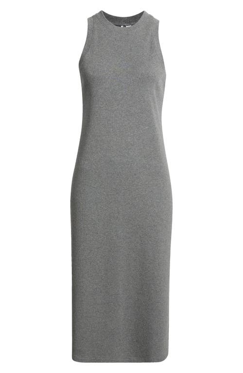 Nordstrom Stretch Cotton Ribbed Tank Dress In Gray