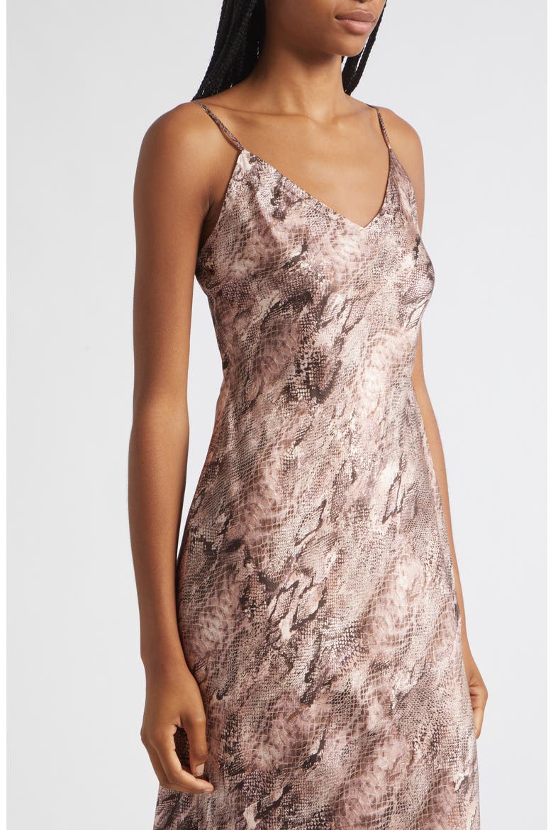 Serita Snakeskin Print Bias Cut Silk Gown, Alternate, color, MV/MT WESTERN SNAKE PRINT