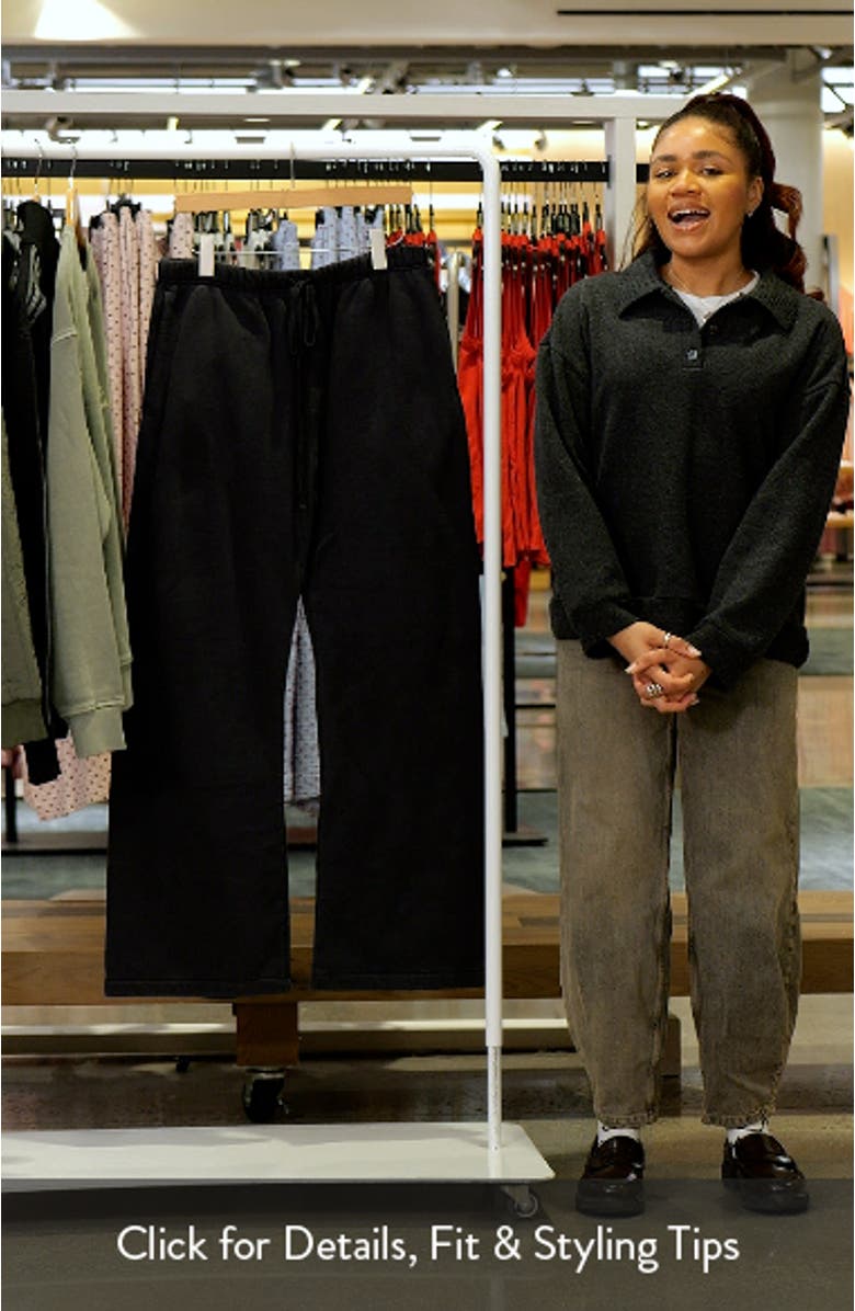 Cotton Fleece Flare Sweatpants, sales video thumbnail