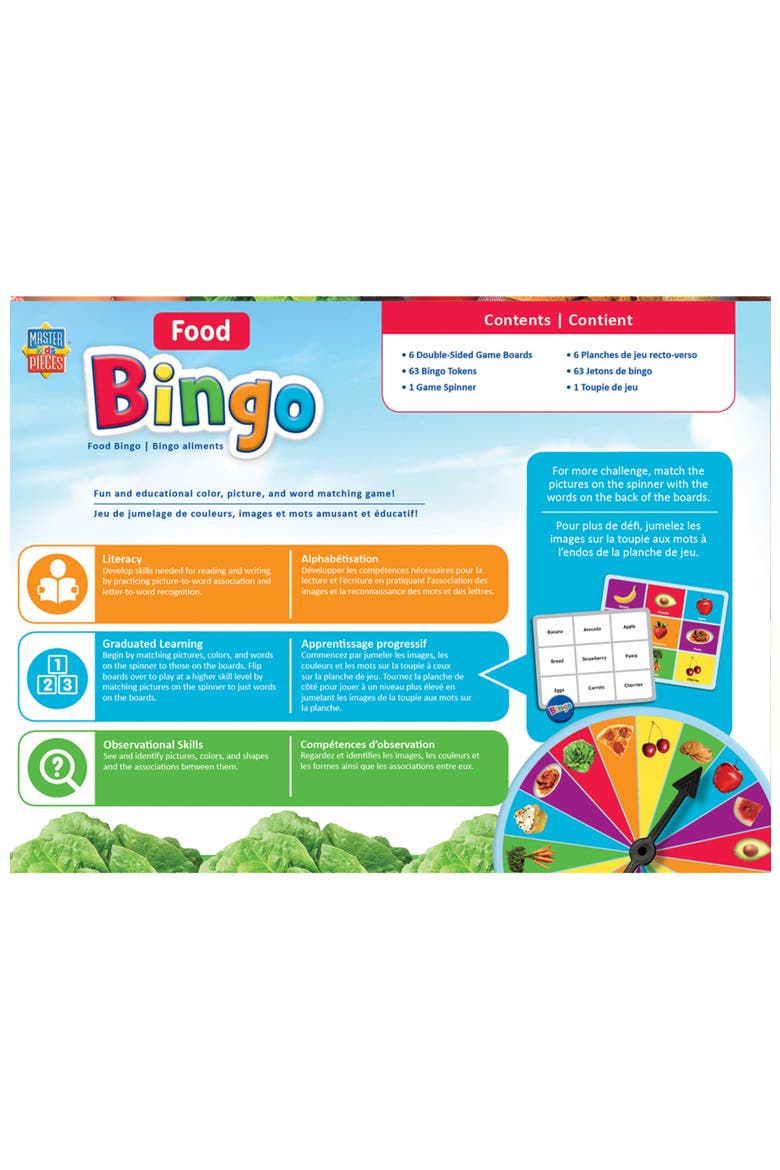 Food Bingo Game, Alternate, color, Multicolor