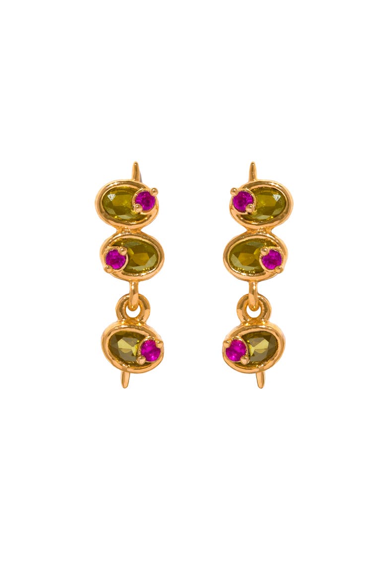 Mini Olive Drop Earrings, Main, color, GOLD