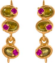 Girls Crew Mini Olive Drop Earrings