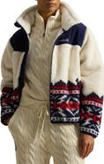 Polo Ralph Lauren Jacquard Detail High Pile Fleece Jacket