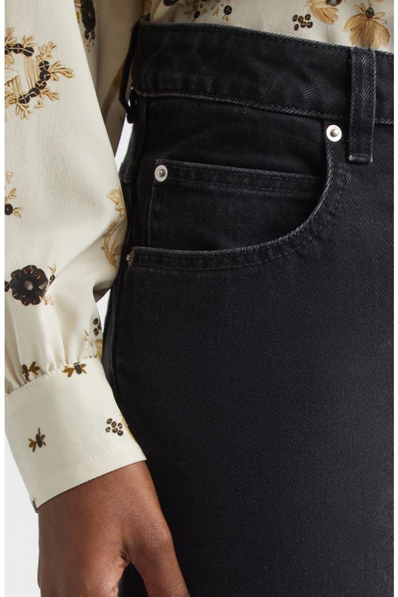 Ombella Fray Hem Crop Jeans, Alternate, color, FADED BLACK