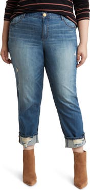 Wit & Wisdom 'Ab'Solution High Waist Frayed Boyfriend Jeans