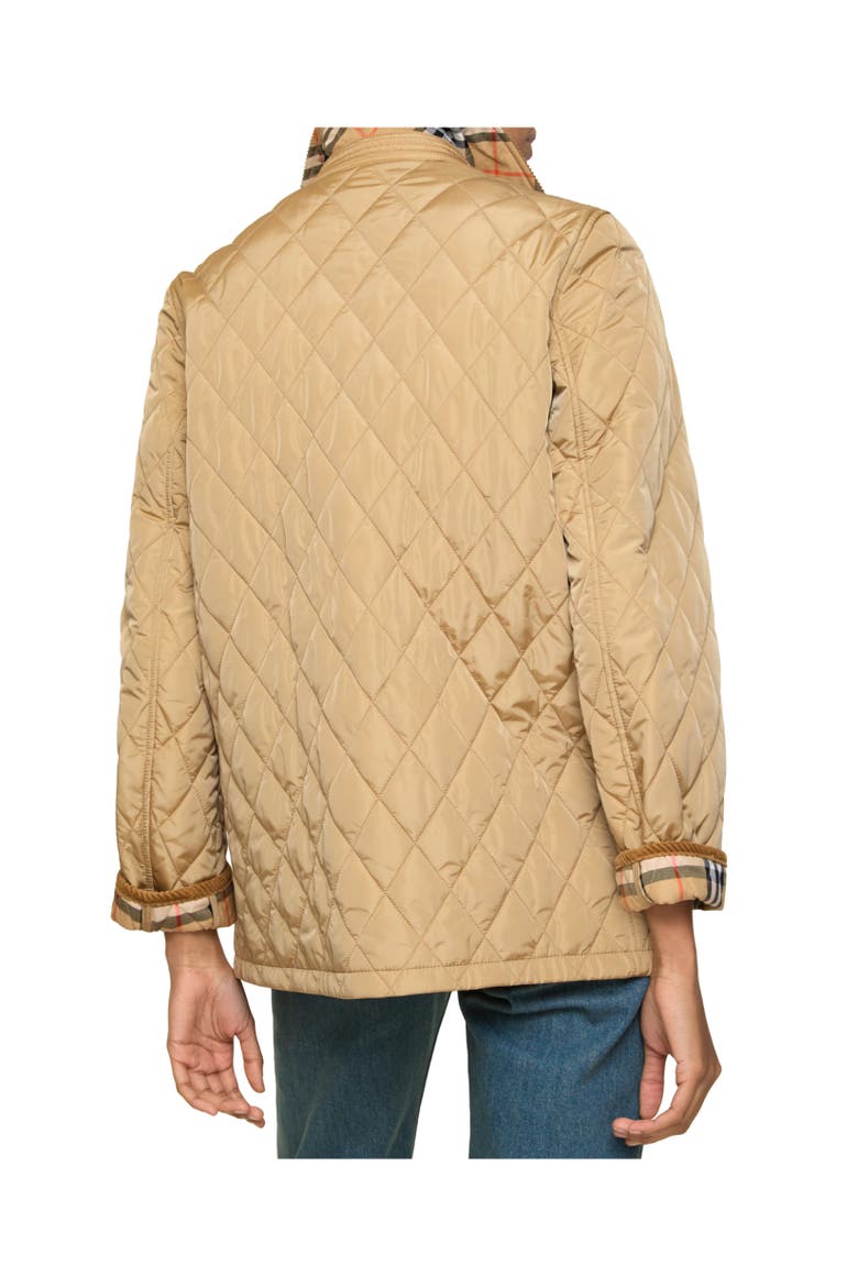 Quilted Nylon Barn Jacket, Alternate, color, Flax beige/sand beige