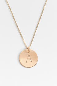 Nashelle 14k-Gold Fill Initial Disc Necklace