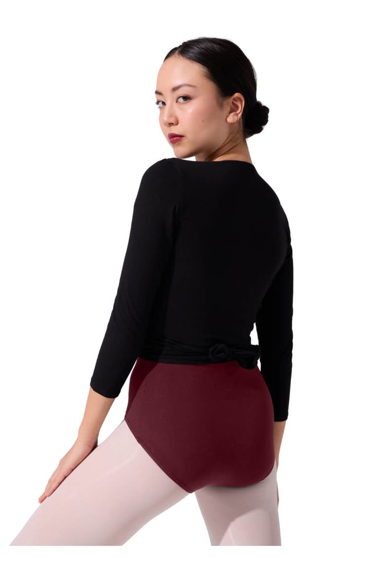 Wrap Top, Alternate, color, black