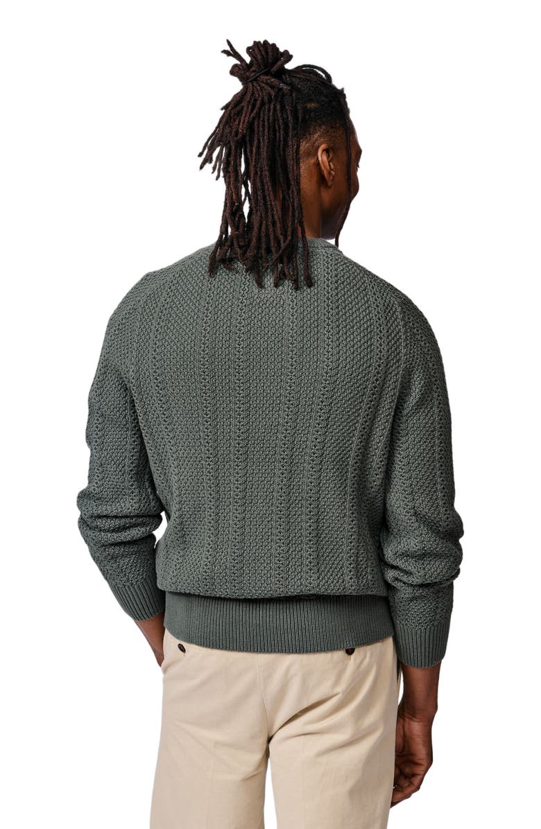 Aubin Montrose Textured Crew Neck Jumper, Alternate, color, Dark Khaki