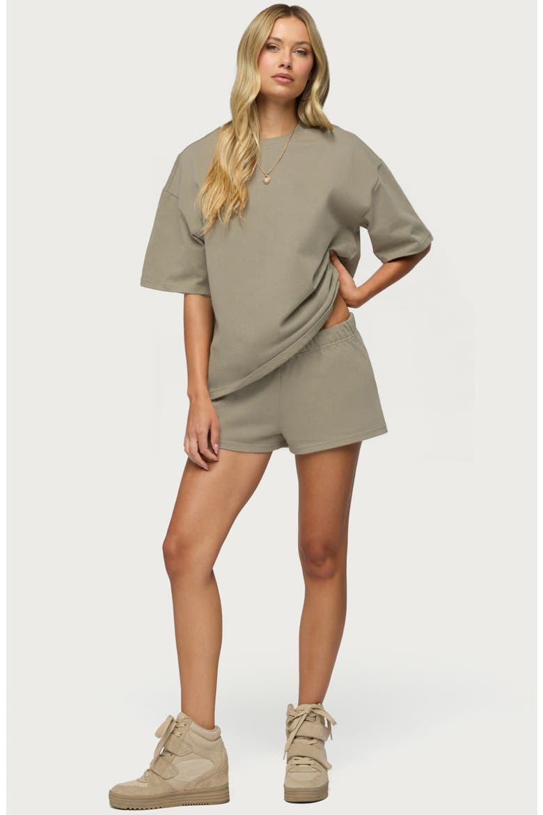 Cecilia Oversize Cotton T-Shirt, Alternate, color, OLIVE