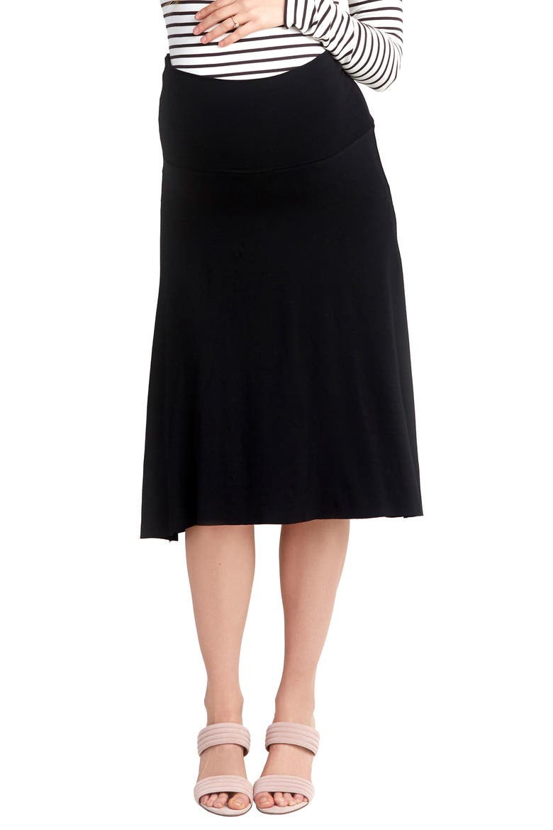 Nola Maternity Skirt, Main, color, BLACK