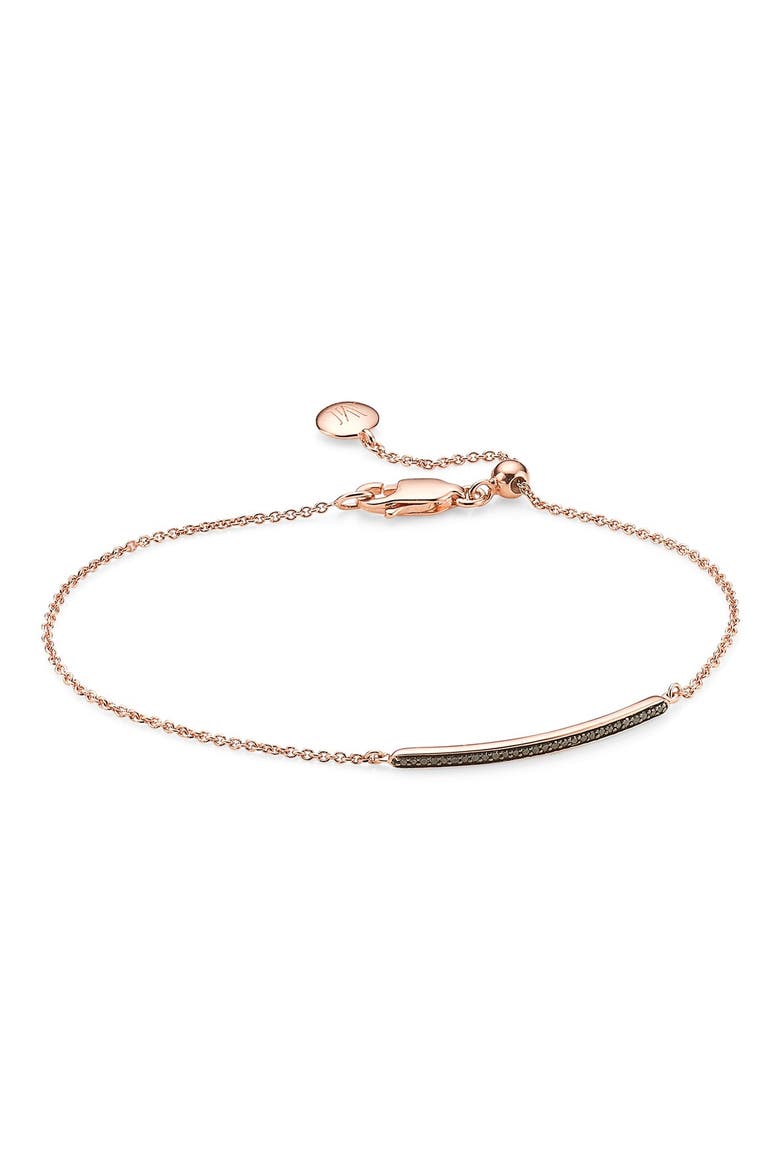 Skinny Diamond Bracelet, Main, color, BLACK DIAMOND/ ROSE GOLD