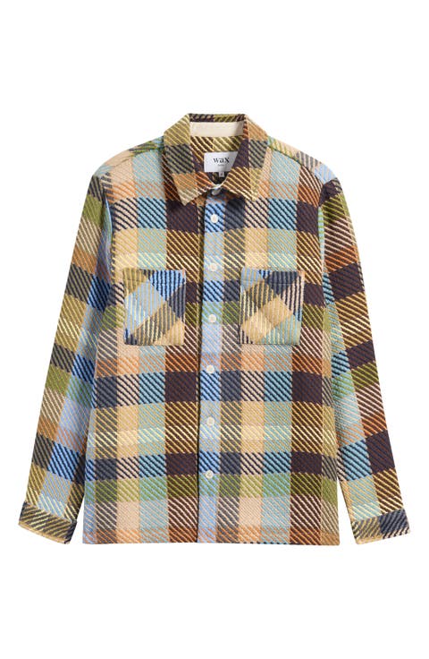 Whiting Pike Check Recycled Cotton Blend Overshirt