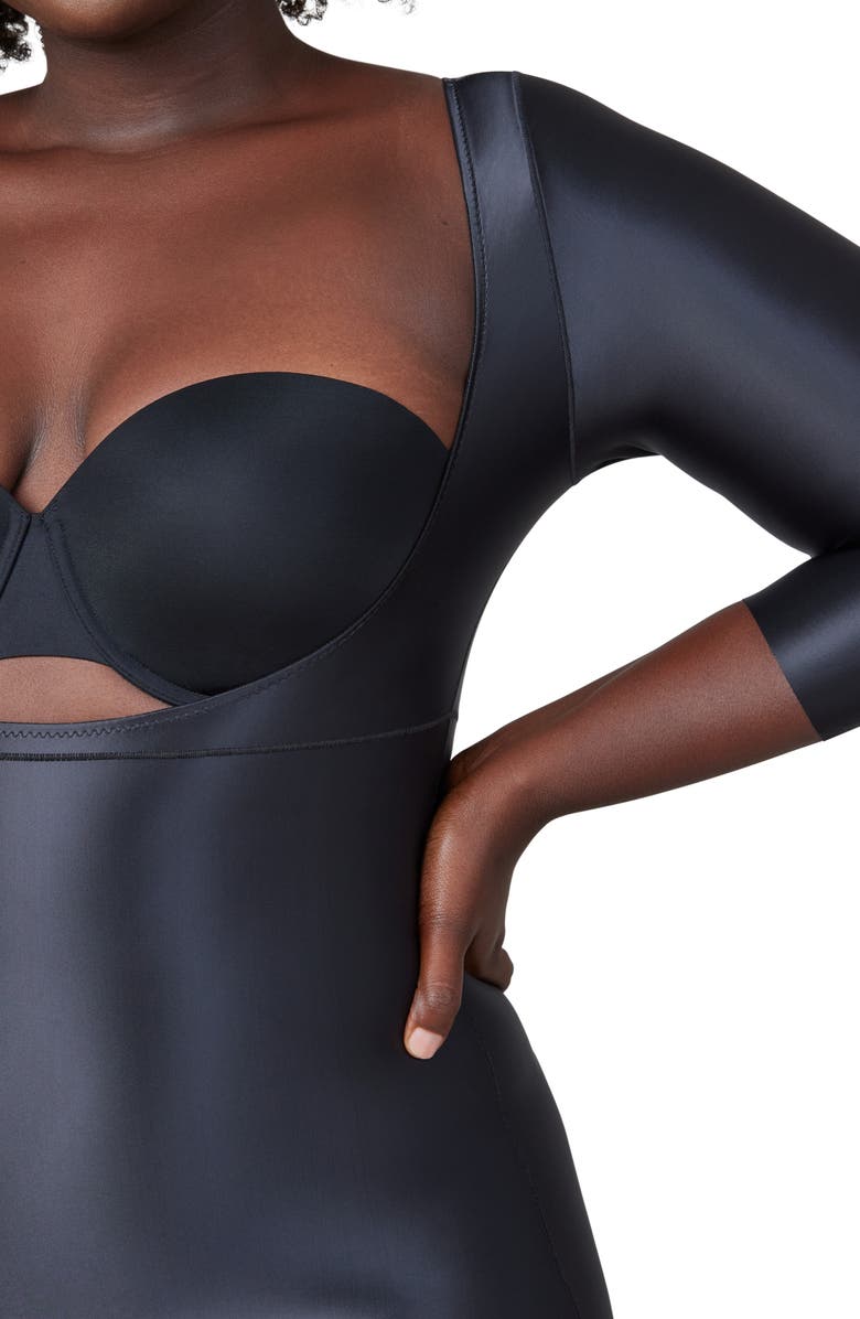 SPANX<sup>®</sup> Suit Your Fancy Three Quarter Sleeve Open Bust Catsuit, Alternate, color, 